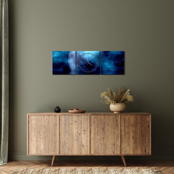 A hold képe a tenger felett (órával) (90x30 cm)