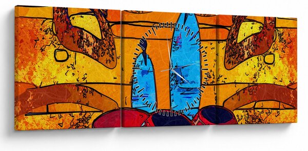 Kép - Ősi festészet (órával) (90x30 cm)