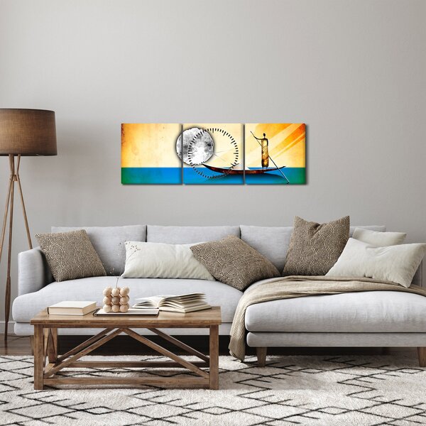 Festés - Ősi festészet (órával) (90x30 cm)