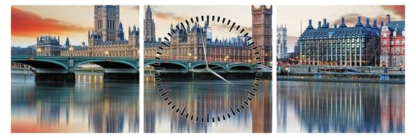 Kép - a Parlament londoni házai (órával) (90x30 cm)