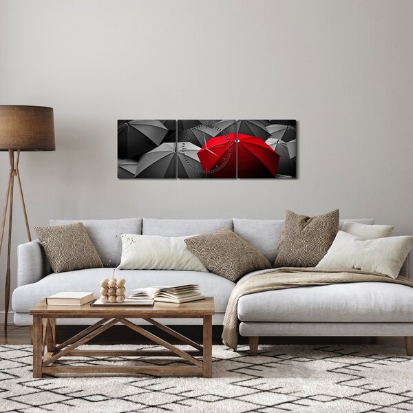 A nyitott napernyők képe (órával) (90x30 cm)
