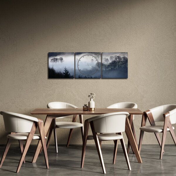 A köd képe az erdő felett (órával) (90x30 cm)
