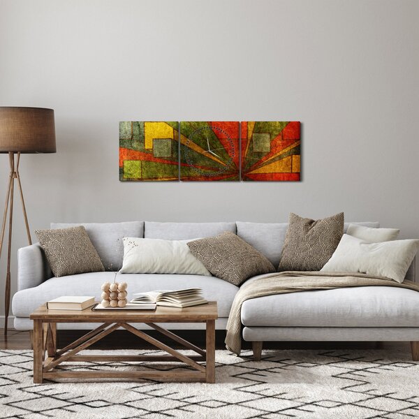 A geometriai absztrakció képe (órával) (90x30 cm)