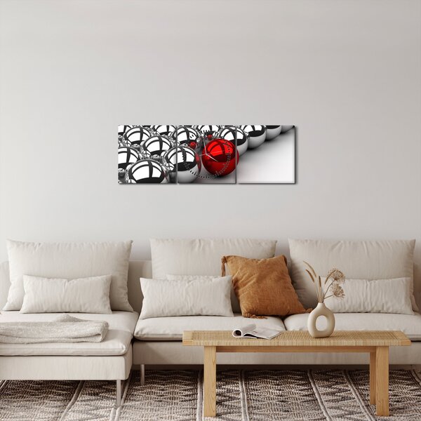 Fényes gömbök képe (órával) (90x30 cm)