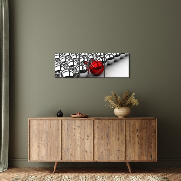 Fényes gömbök képe (órával) (90x30 cm)