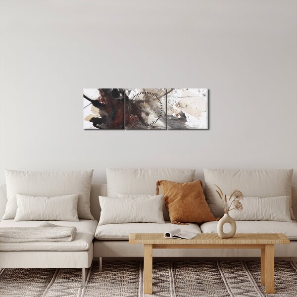 Egy absztrakt festmény képe (órával) (90x30 cm)