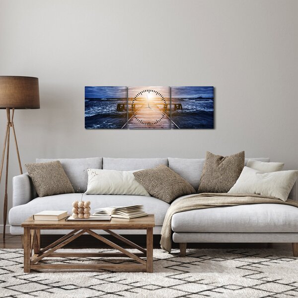 A móló képe nappal (órával) (90x30 cm)