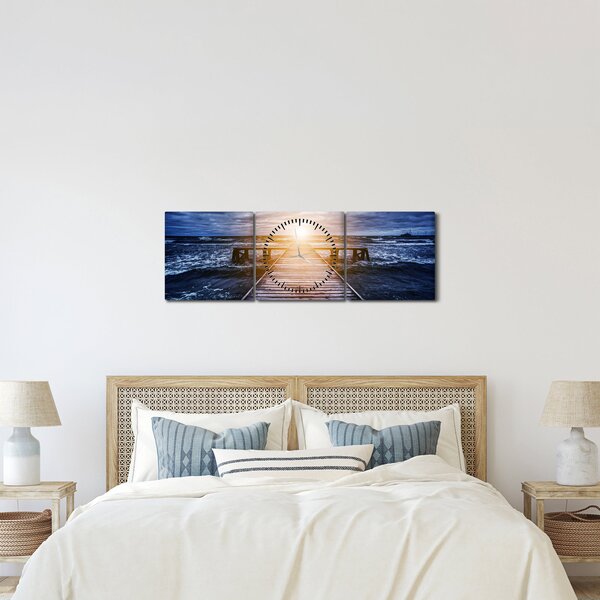 A móló képe nappal (órával) (90x30 cm)