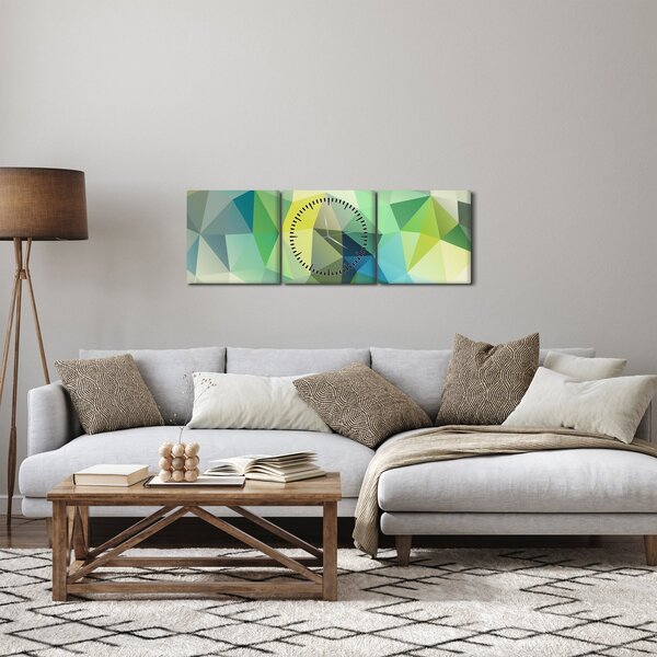 A geometriai absztrakció képe (órával) (90x30 cm)