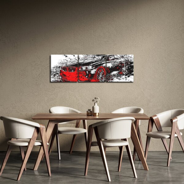 Kép - Festett autó akció közben (órával) (90x30 cm)