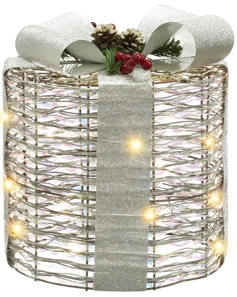 LED JULSO 20/25/30 cm Karácsonyi ajándékok Ezüst