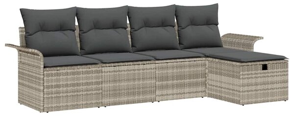 Kerti Kanapé Szett 5 db Poli rattan