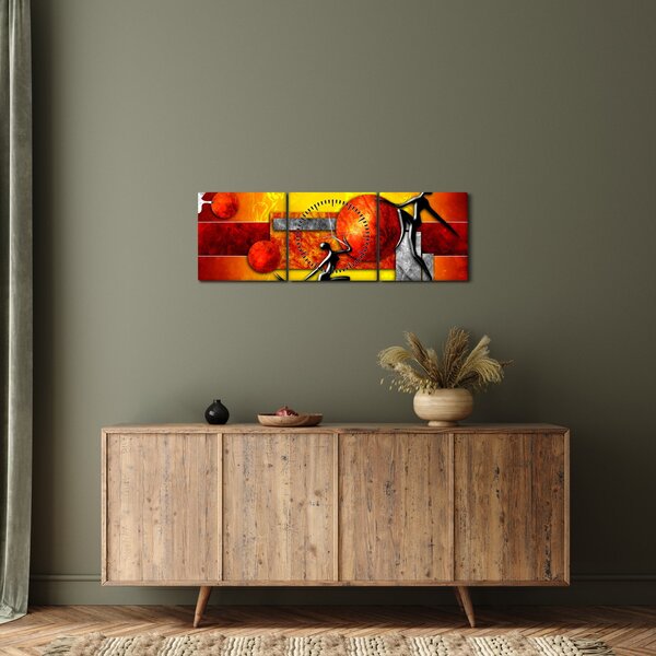 Kép - Az emberiség festménye (órával) (90x30 cm)