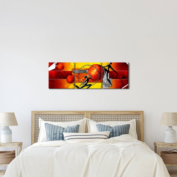 Kép - Az emberiség festménye (órával) (90x30 cm)