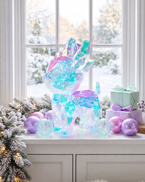 LED dekoráció PIENI 35 cm Rénszarvas Színes