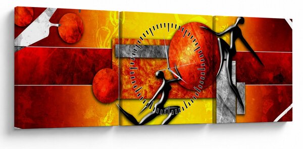 Kép - Az emberiség festménye (órával) (90x30 cm)