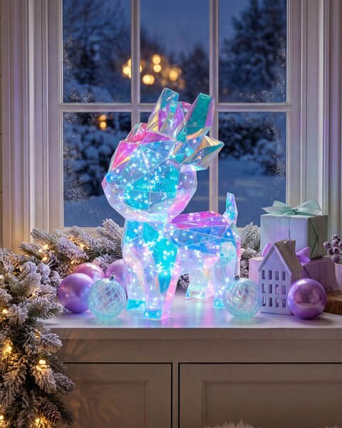LED dekoráció PIENI 35 cm Rénszarvas Színes