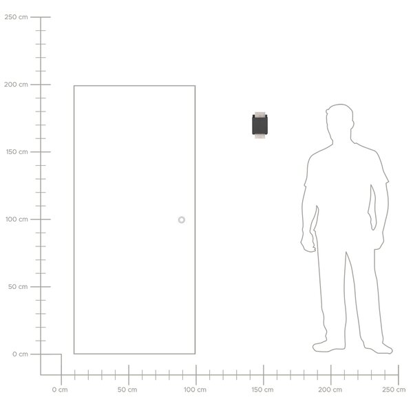 LED kültéri falilámpa TIMOK Fekete