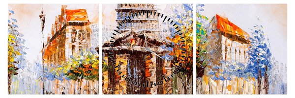 Kép - Festett városi emlékmű (órával) (90x30 cm)