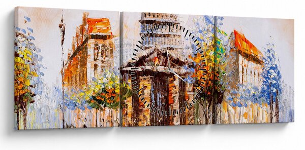Kép - Festett városi emlékmű (órával) (90x30 cm)