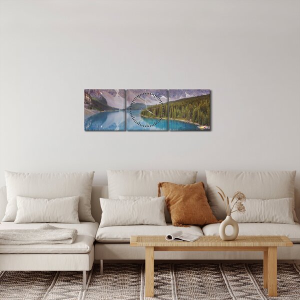 Kép - kanadai hegyi táj (órával) (90x30 cm)