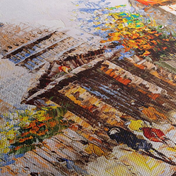 Kép - Festett városi emlékmű (órával) (90x30 cm)