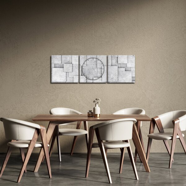 Kép - Betoncsempék absztrakciója (órával) (90x30 cm)