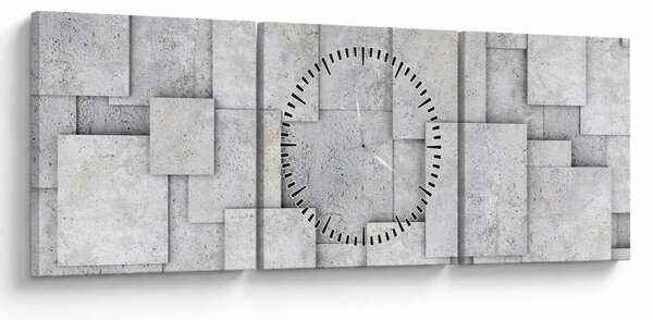 Kép - Betoncsempék absztrakciója (órával) (90x30 cm)