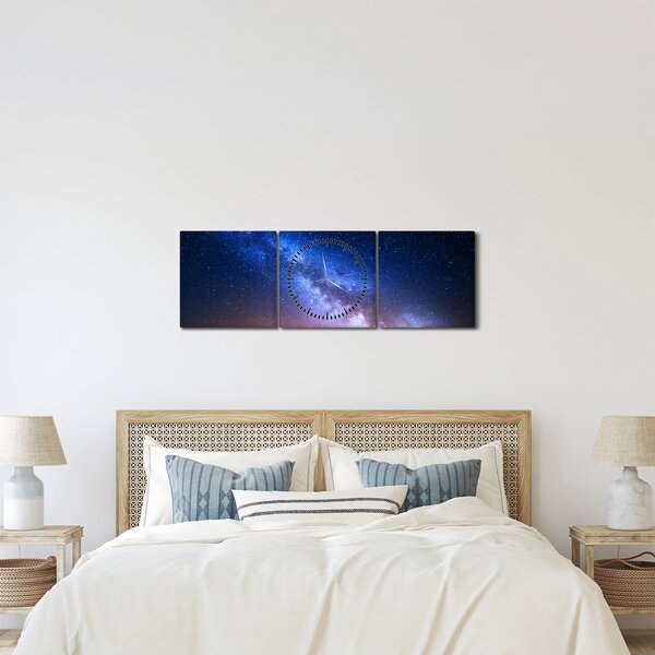 Kép - A csillagok éjszakai szépsége (órával) (90x30 cm)