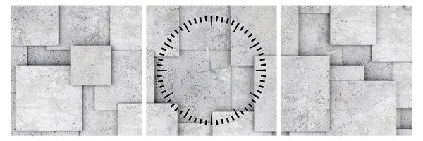 Kép - Betoncsempék absztrakciója (órával) (90x30 cm)