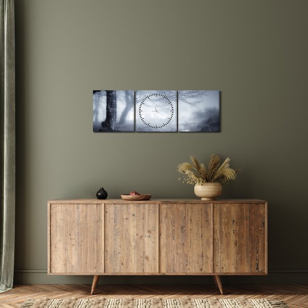 Kép - Út a ködben (órával) (90x30 cm)