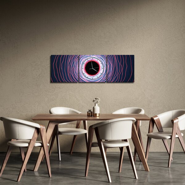 A kör absztrakció képe (órával) (90x30 cm)