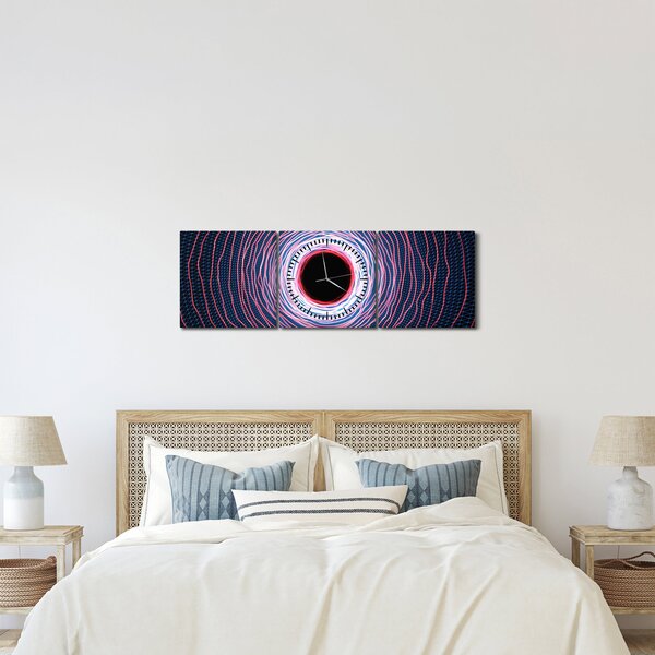 A kör absztrakció képe (órával) (90x30 cm)