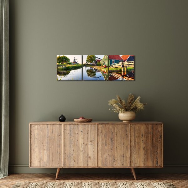 A holland malmok képe (órával) (90x30 cm)