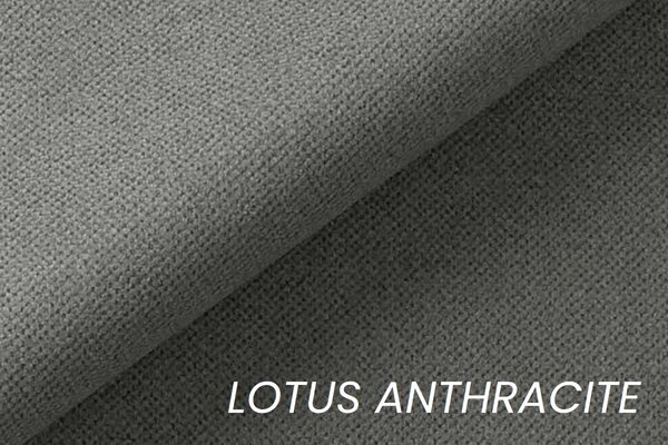 Annabelle L ágyazható balos sarokkanapé - Lotus szürke szövet, antracit / króm láb