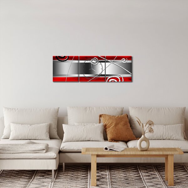 Absztrakt kép (órával) (90x30 cm)