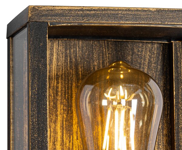 Vintage fali lámpa antik arany 26 cm IP44 - Charlois