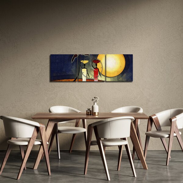 Egy ősi festmény képe (órával) (90x30 cm)