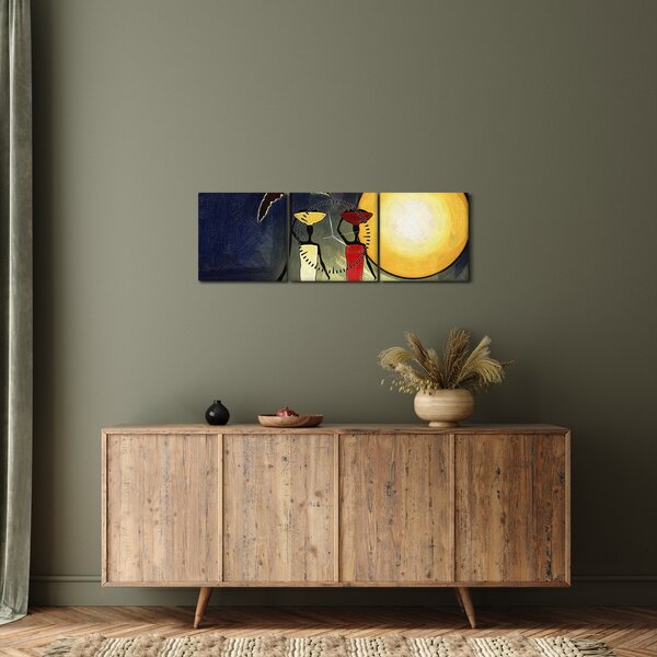 Egy ősi festmény képe (órával) (90x30 cm)