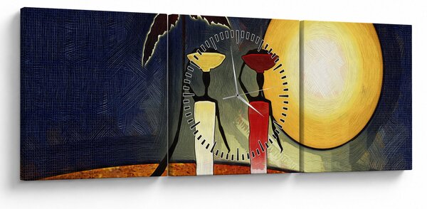 Egy ősi festmény képe (órával) (90x30 cm)