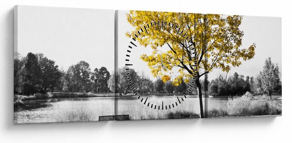 Kép - Pihenés a parkban (órával) (90x30 cm)