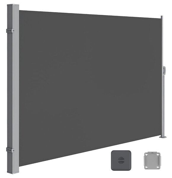 Oldalsó napellenző, 180 x 450 cm, füstszürke