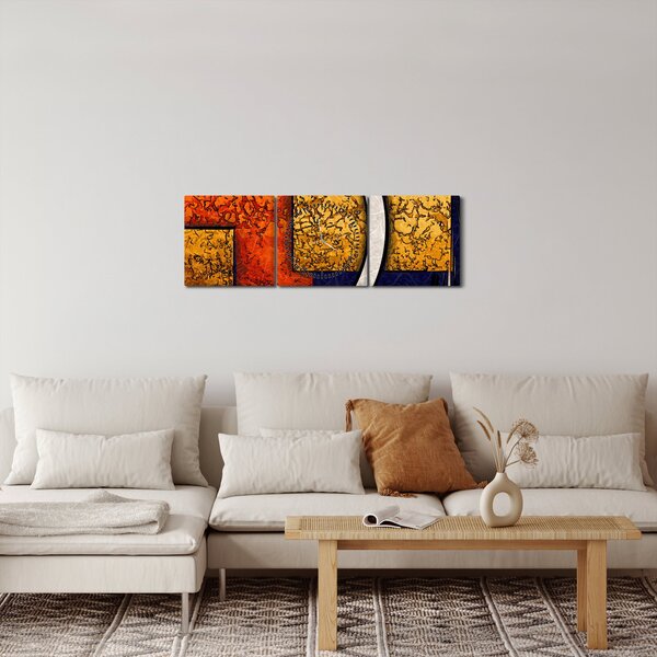 Az absztrakció képe (órával) (90x30 cm)