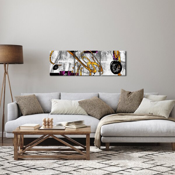 Az absztrakció képe (órával) (90x30 cm)