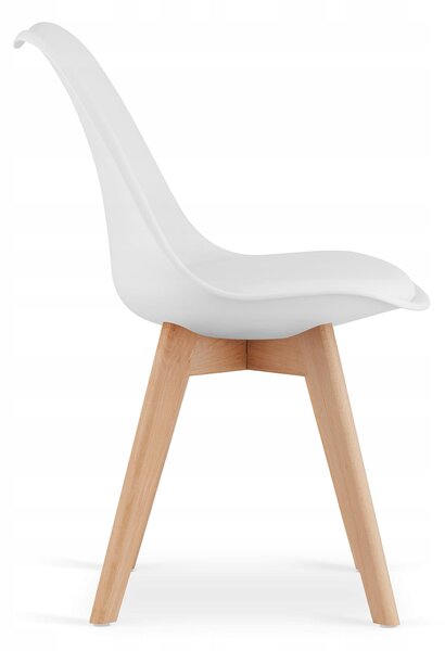 Sonoma étkezőszett – 120×80 cm-es asztal + 4 db MARK szék fehér/natúr láb