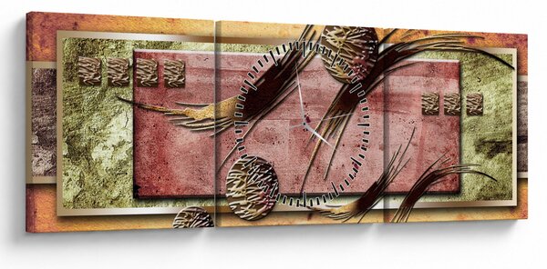 Absztrakt kép (órával) (90x30 cm)