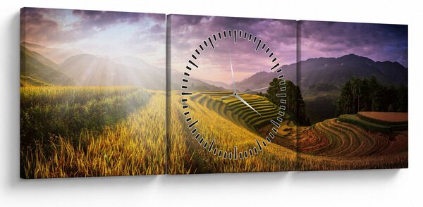 Tájkép (órával) (90x30 cm)