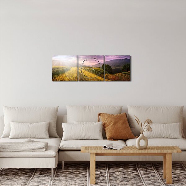 Tájkép (órával) (90x30 cm)