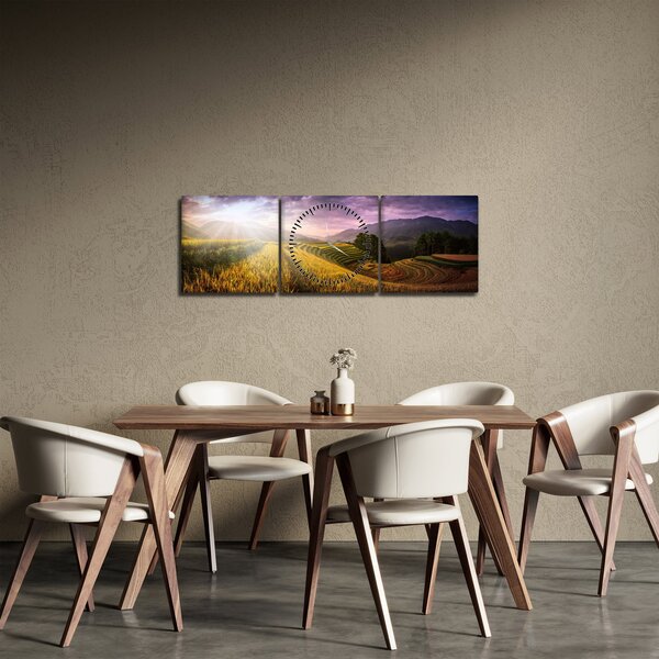 Tájkép (órával) (90x30 cm)