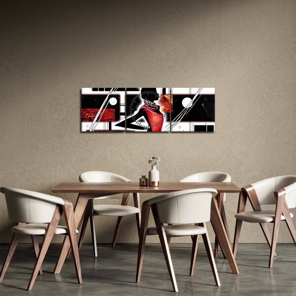 Egy ősi hölgy képének festménye (órával) (90x30 cm)